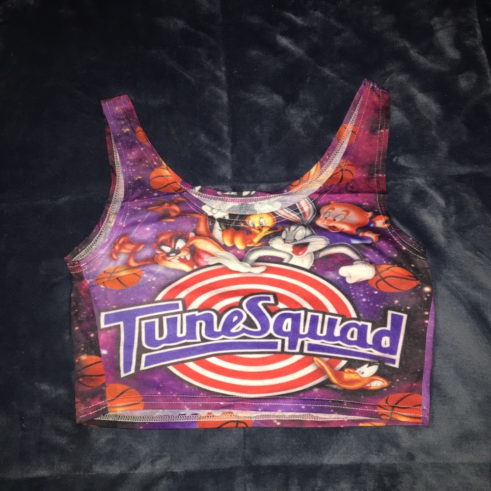 Space Jam Tune Squad 90s Cropped Graphic Tank Top